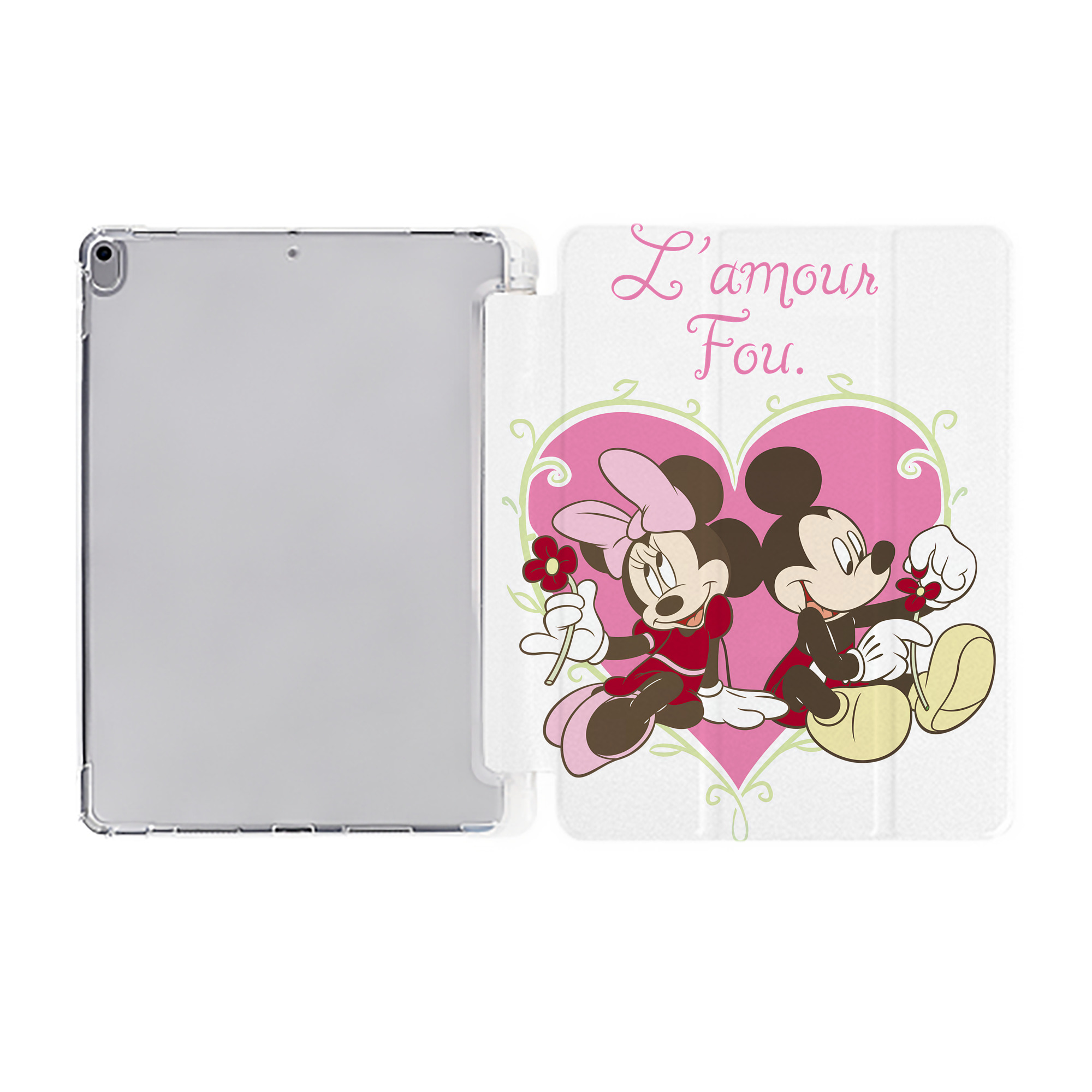 （画像用） ミッキーマウス Mickey Mouse IPad ケース ペン収納付き 三つ折りスタンド PUレザー×シリコン 対応機種9.5/10.5/10.9インチ